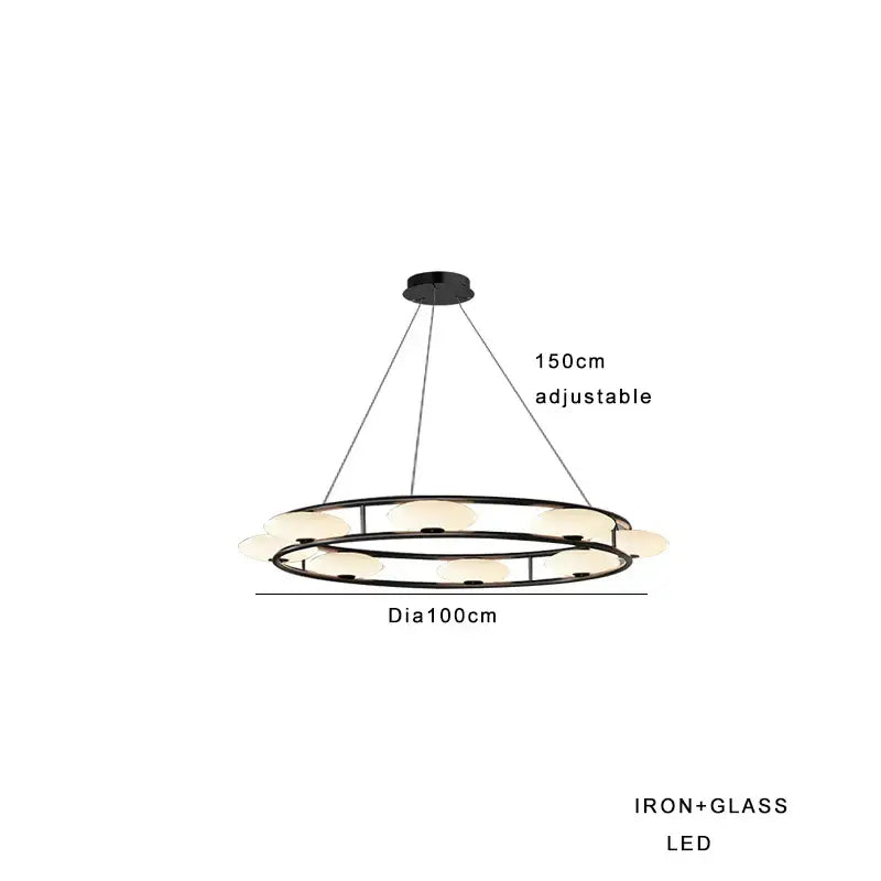 Modern Black White Chandelier