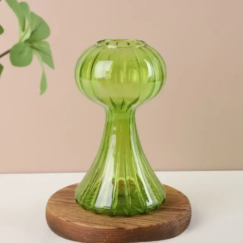 Colorful Mushroom Glass Vase