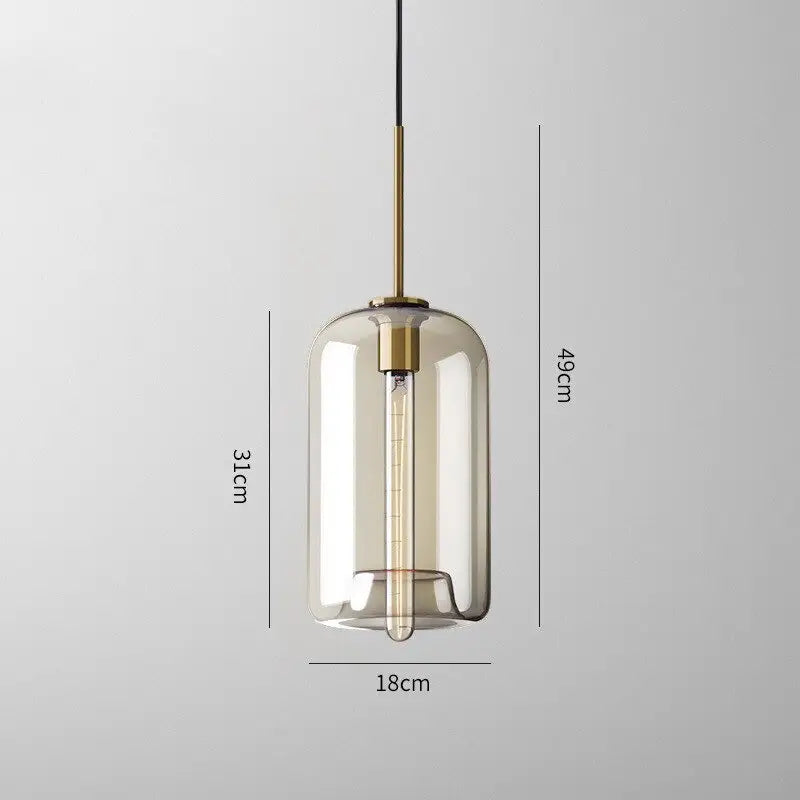 Brass Glass Pendant Light