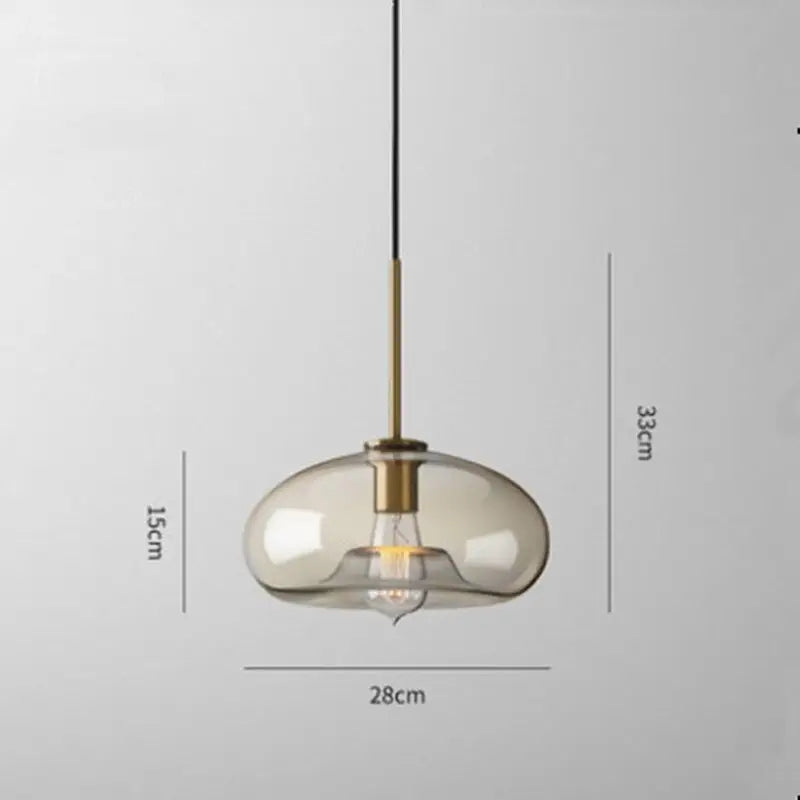 Brass Glass Pendant Light