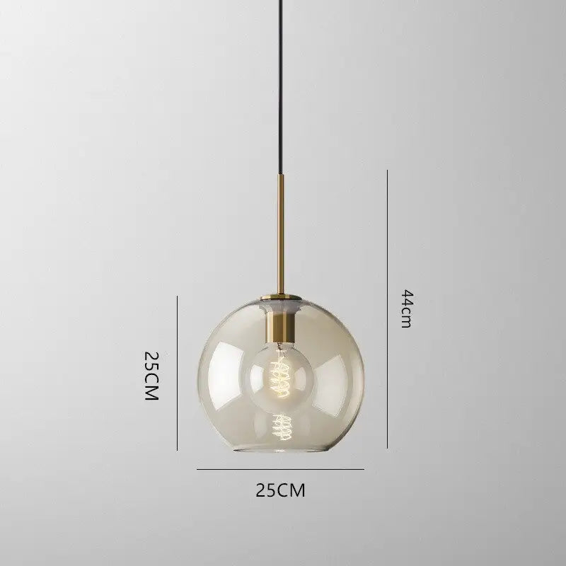 Brass Glass Pendant Light