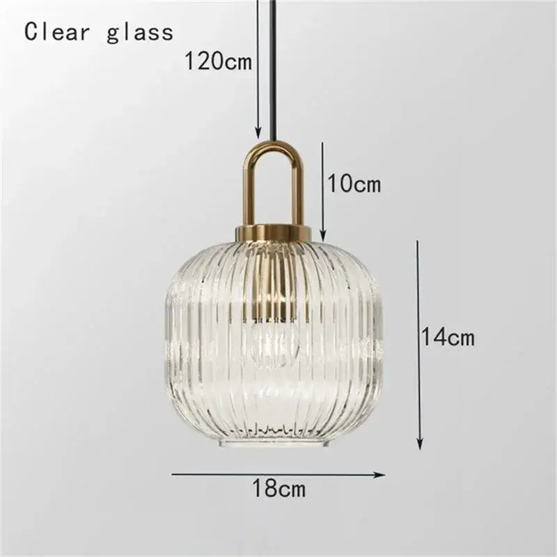 Brass Stripe Pendant Light