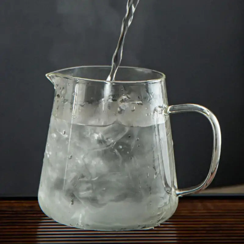 Glass Silver Handle Teapot