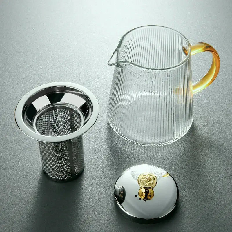 Glass Gold Knob Teapot