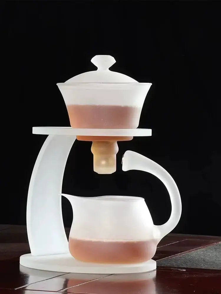White Glass Teapot Set