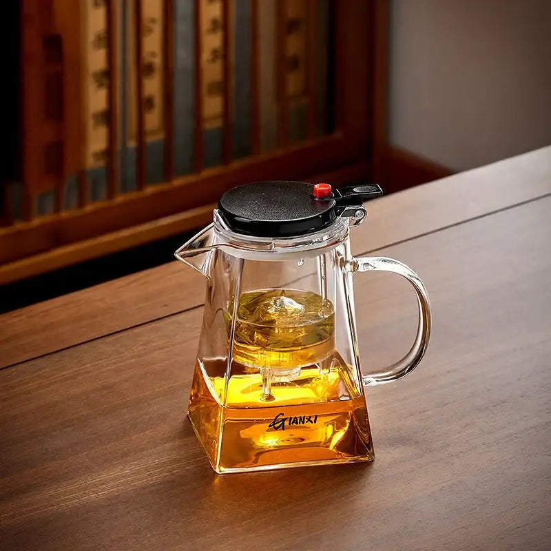 Glass Infuser 1000ML Square Teapot