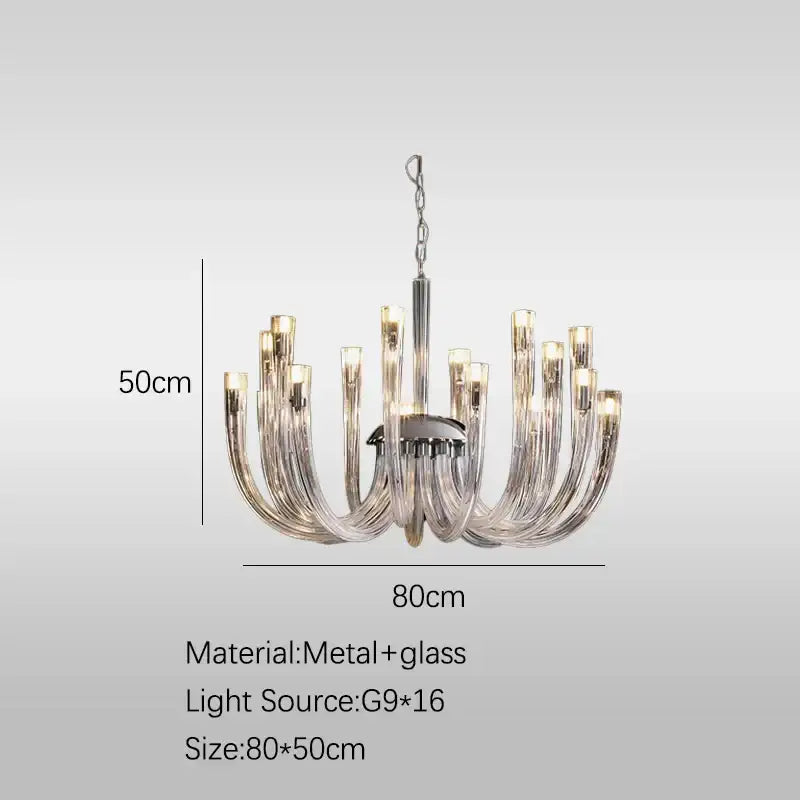 Glass Tube Dining Chandelier