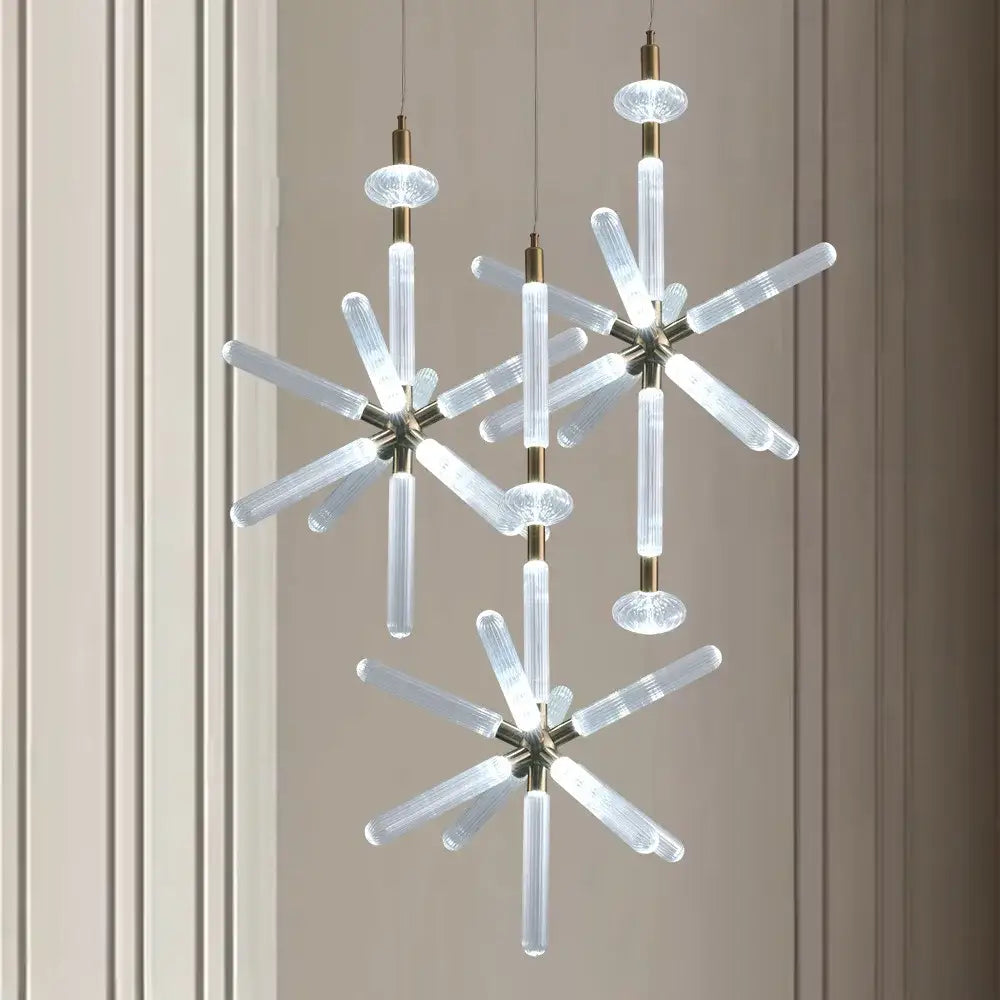 Glass Starburst LED Chandelier