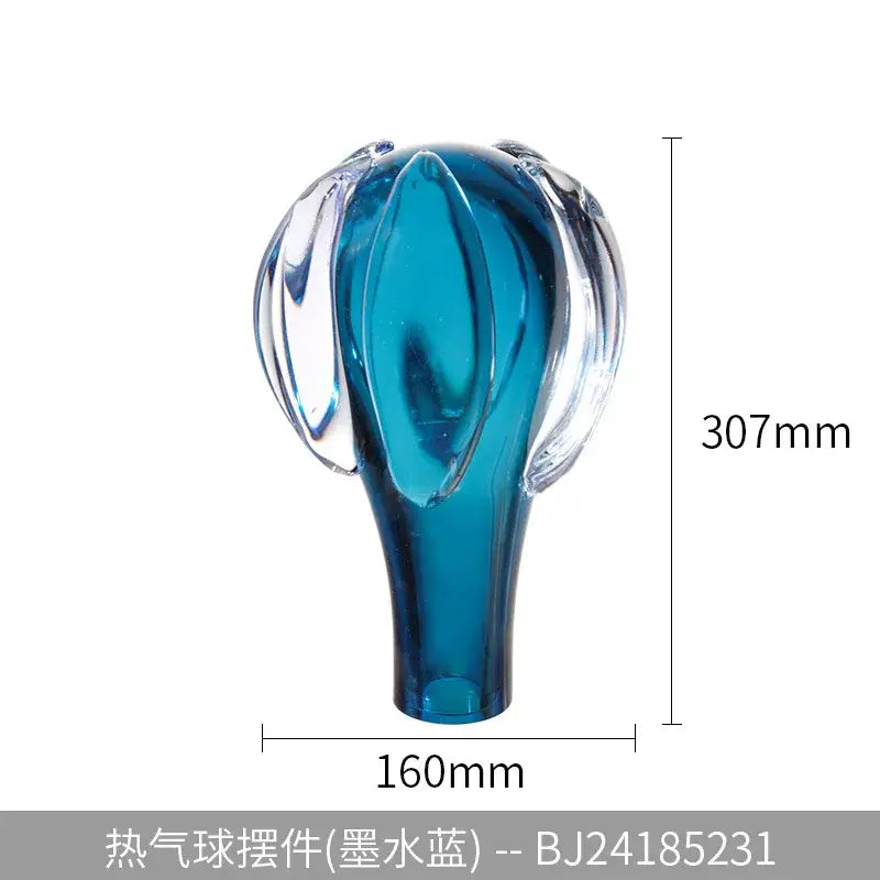 Blue Amber Cactus Glass Vase