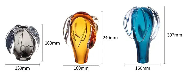 Blue Amber Cactus Glass Vase