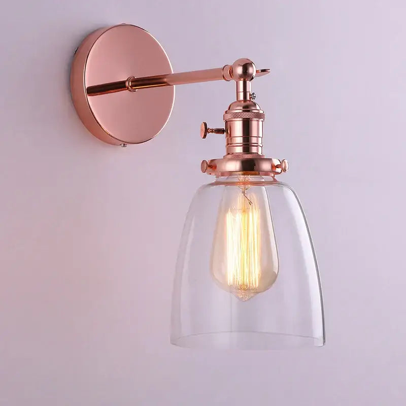 Bronze Glass Wall Lamp