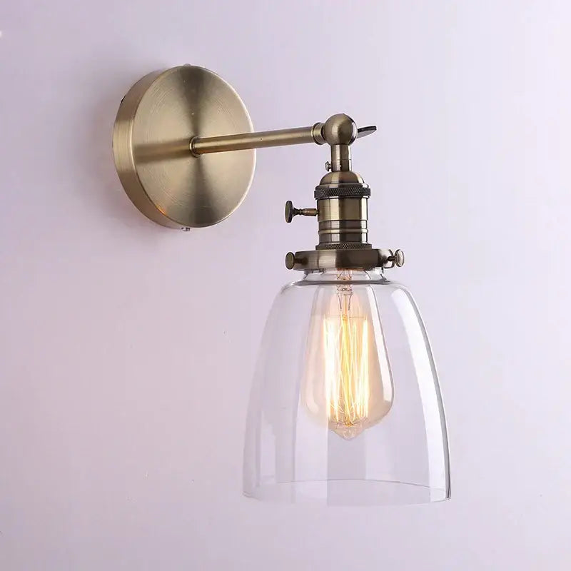 Bronze Glass Wall Lamp