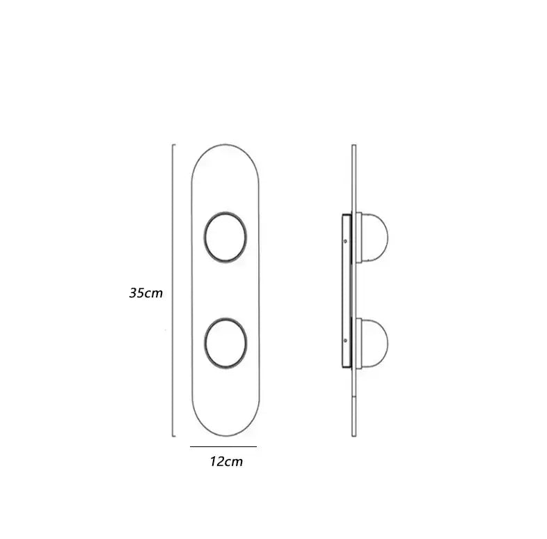 Glass Triple Wall Lamp