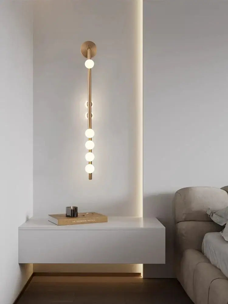 Black Glass Spherical Wall Lamp