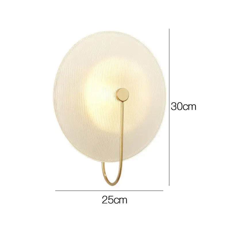 Ribbed Glass Wall Lamp