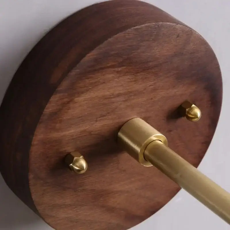 Walnut Brass Wall Fixture