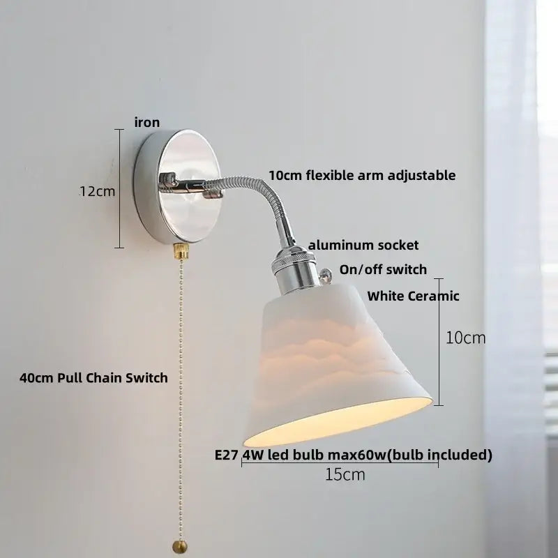 Chrome Glass Adjustable Sconce