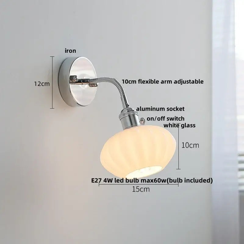 Chrome Glass Adjustable Sconce