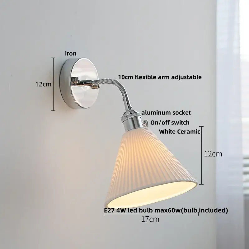Chrome Glass Adjustable Sconce