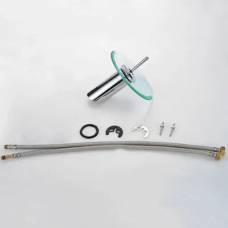 Chrome Glass Waterfall Faucet