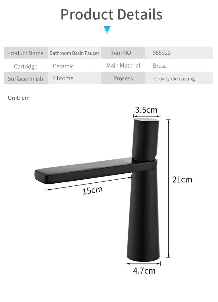 Brushed Gold Basin Faucet
