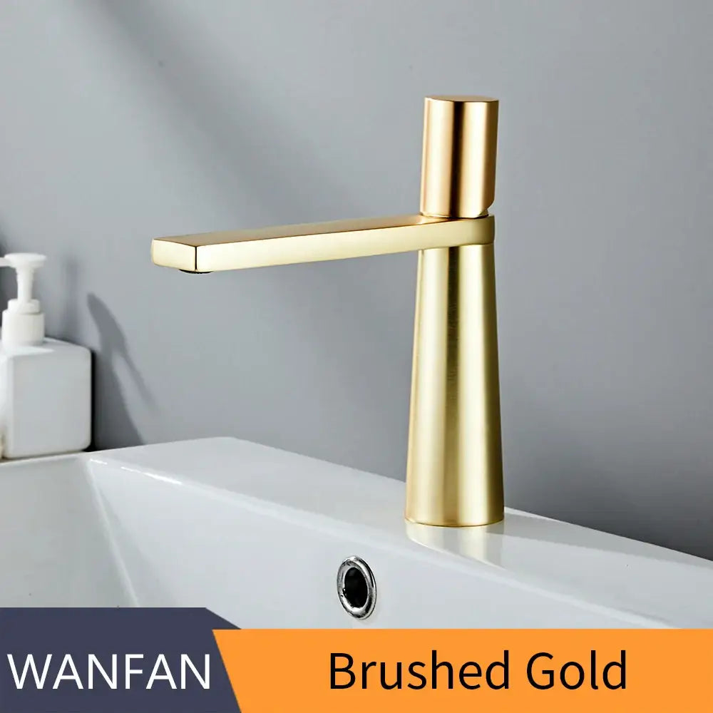 Brushed Gold Basin Faucet