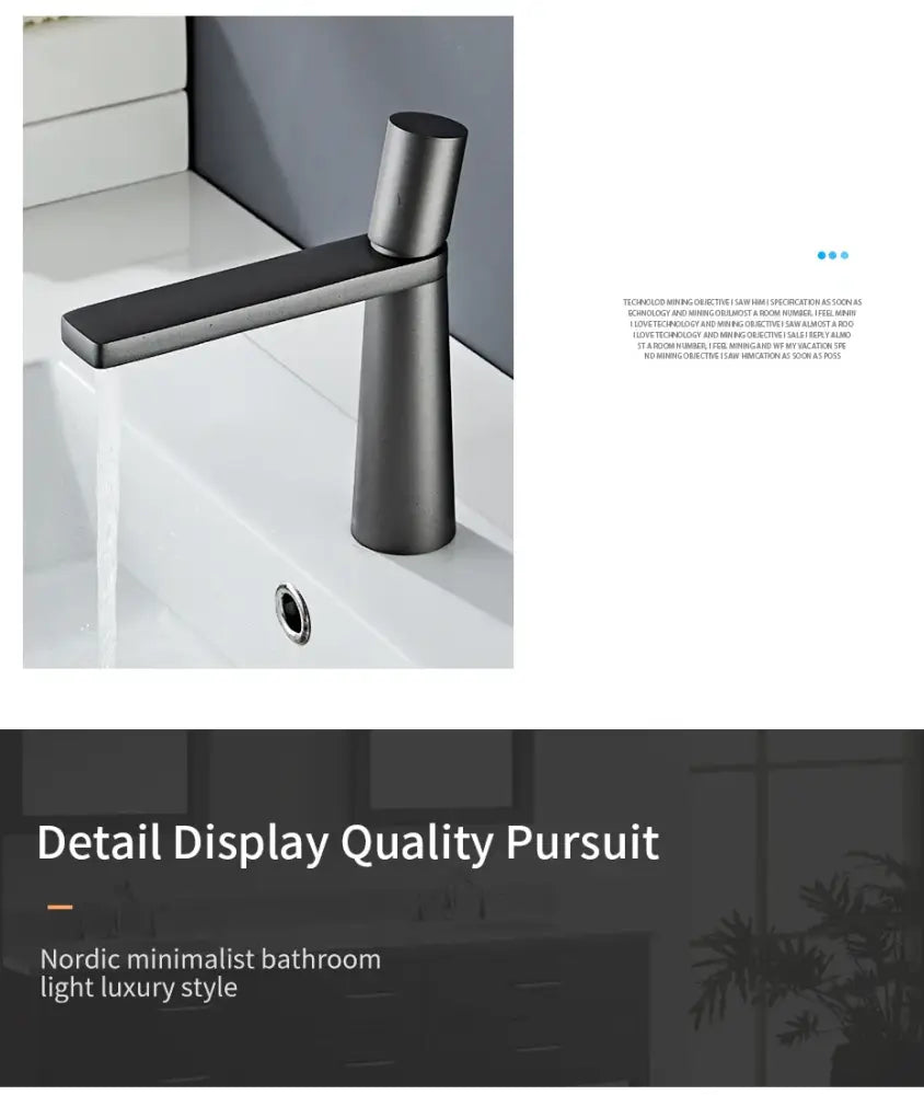 Brushed Gold Basin Faucet