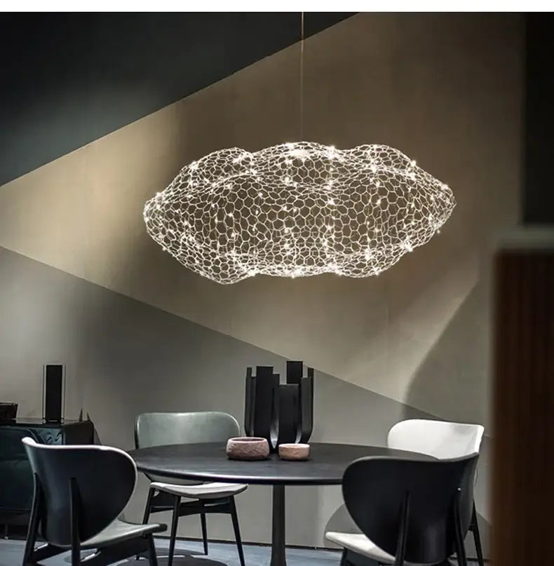 Gold Mesh Cloud Chandelier