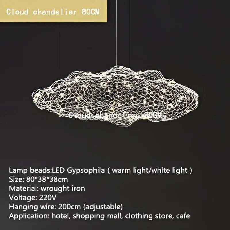 Gold Mesh Cloud Chandelier