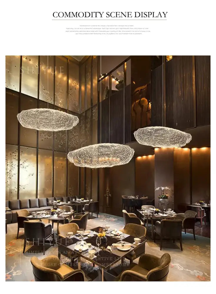 Gold Mesh Cloud Chandelier