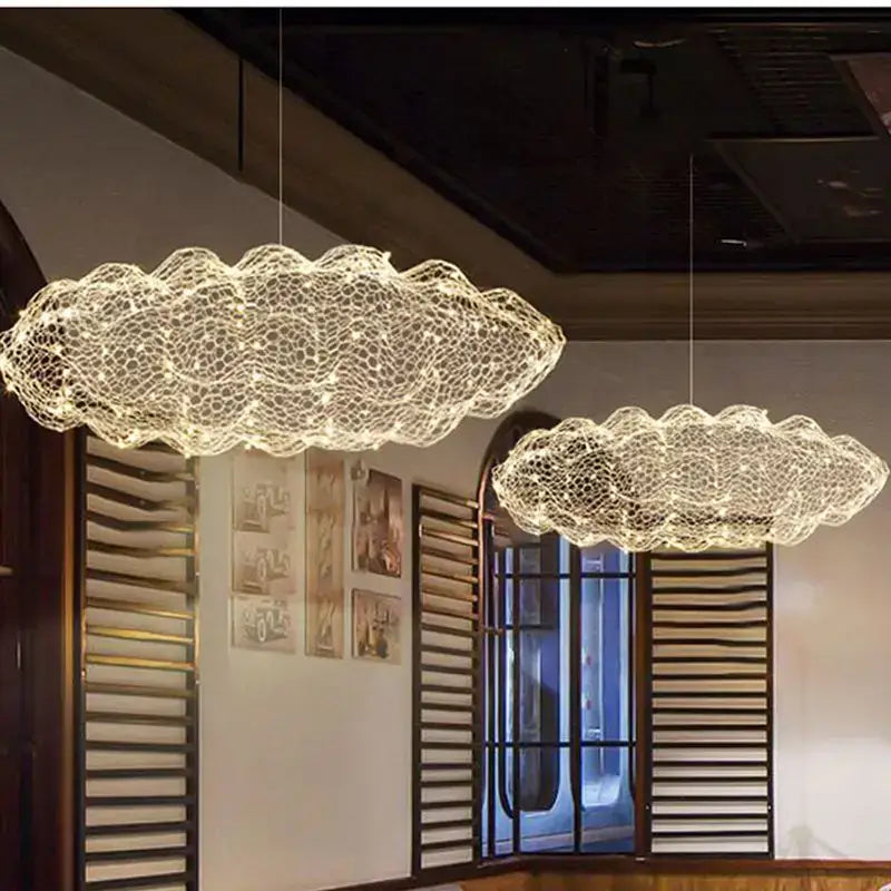 Gold Mesh Cloud Chandelier