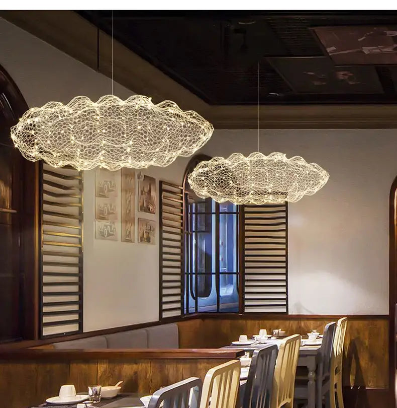 Gold Mesh Cloud Chandelier