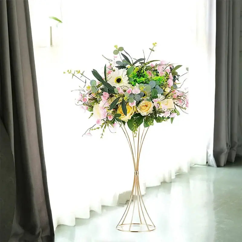 Gold Iron Vase Pedestal