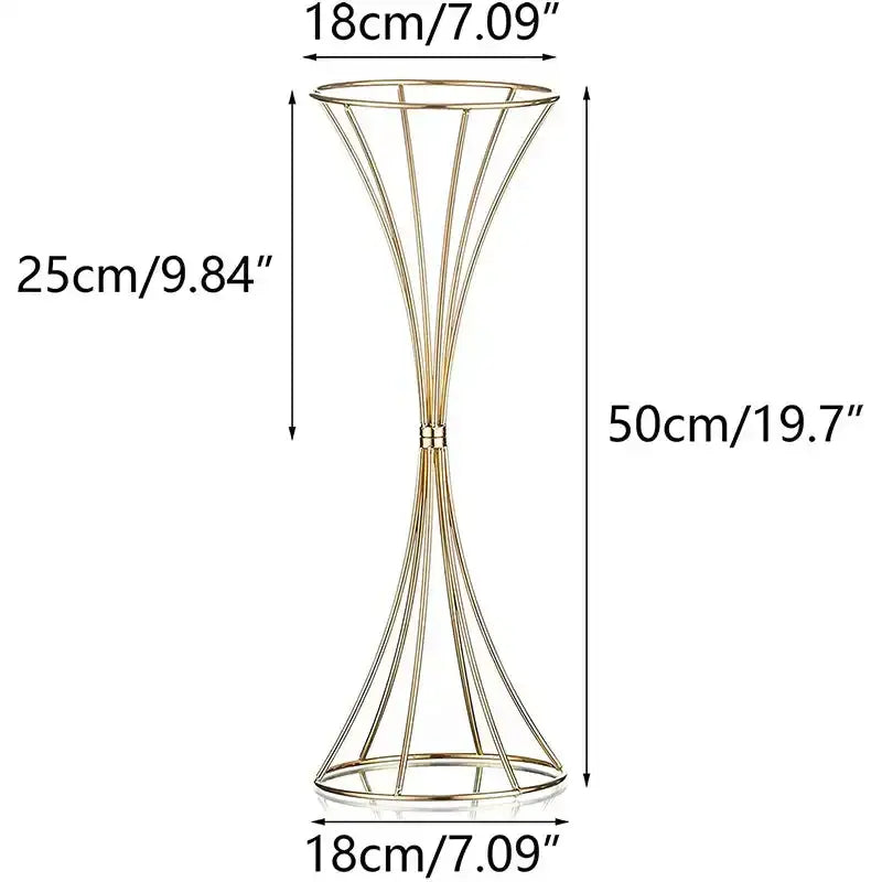 Gold Iron Vase Pedestal