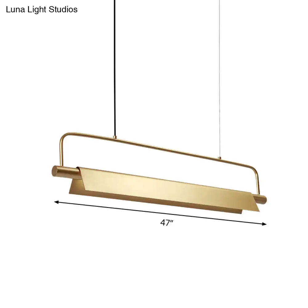 Gold Rectangle Island Light