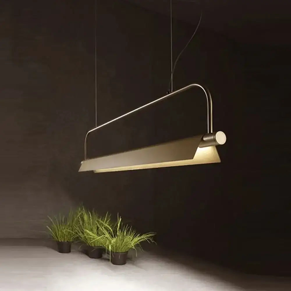 Gold Rectangle Island Light