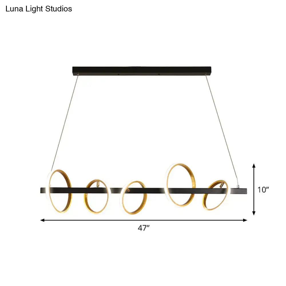 Gold Circle Pendant Light