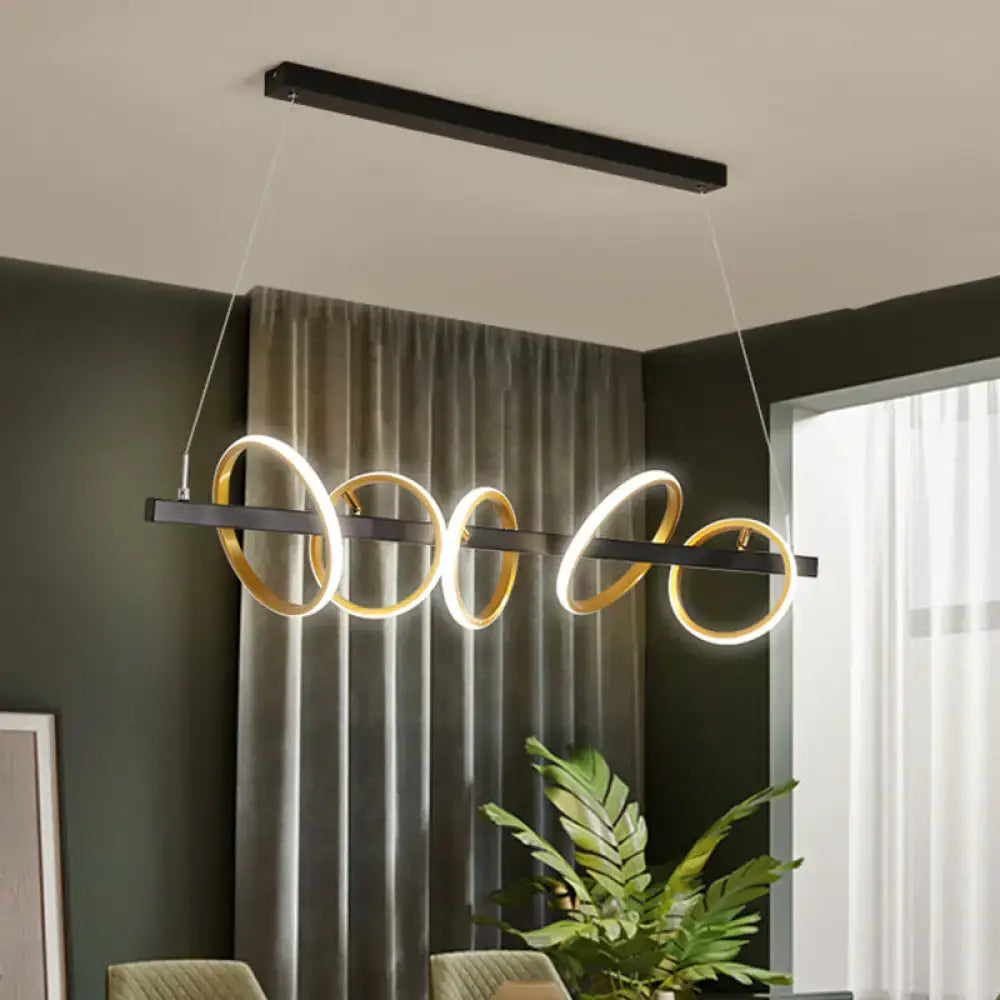 Gold Circle Pendant Light