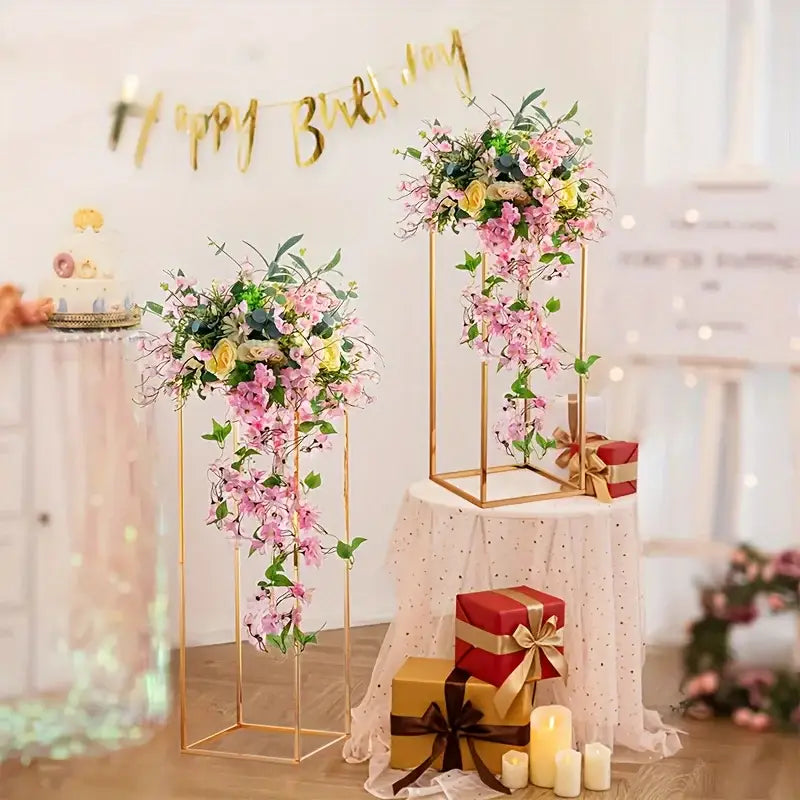 Gold Metal Flower Stand