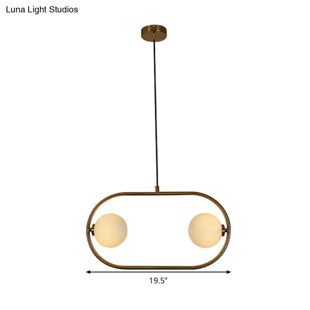 Gold Globe Hanging Chandelier