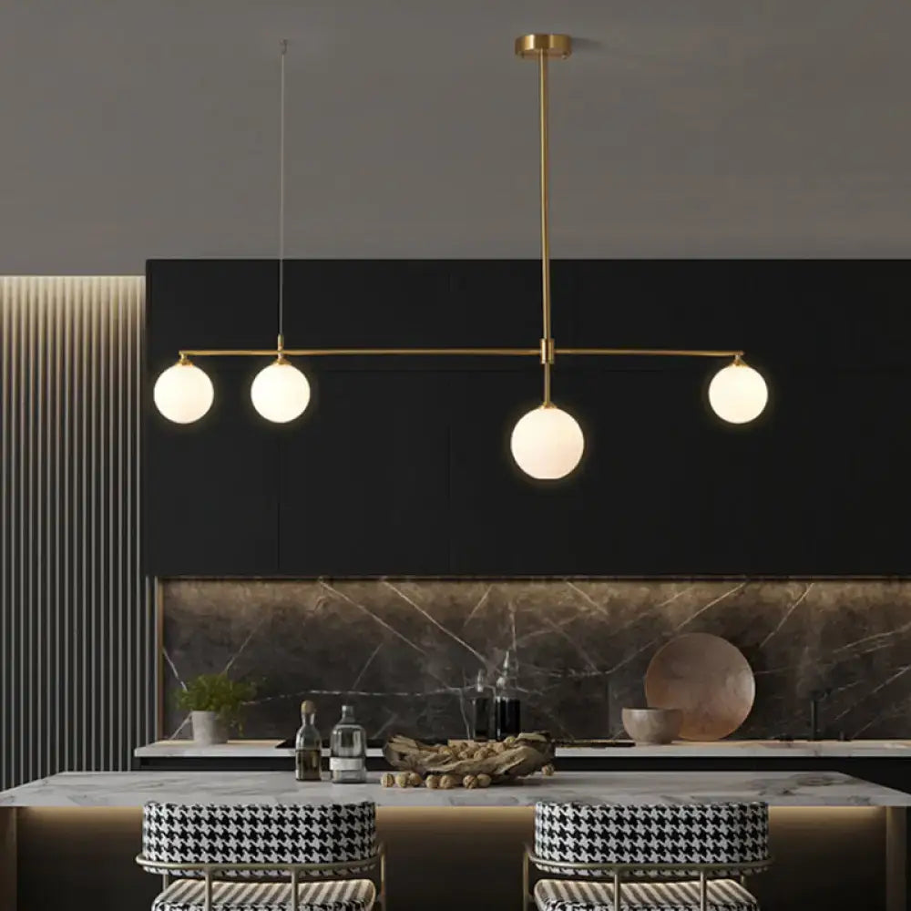 Gold Opaline Pendant Light