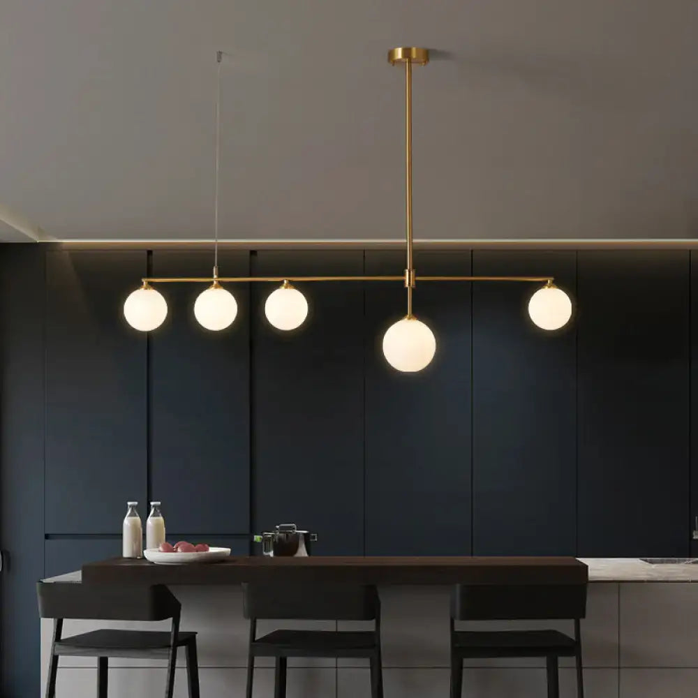 Gold Opaline Pendant Light