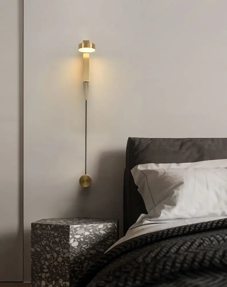 Black Brass Dimmer Wall Sconce