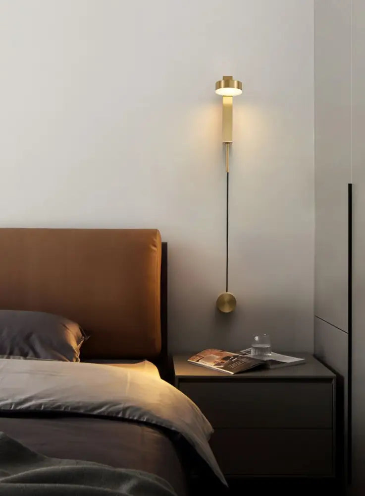 Black Brass Dimmer Wall Sconce