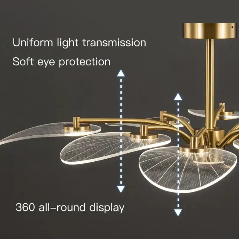 Gold Peacock LED Chandelier