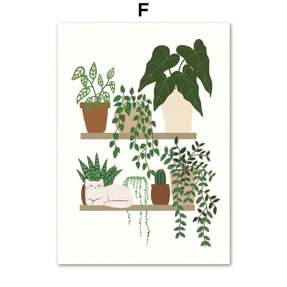 Botanical Green Plant Set