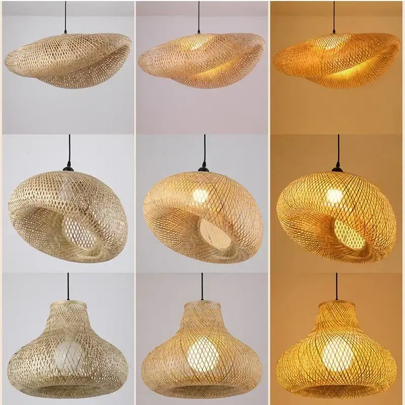 Bamboo Woven Pendant Light