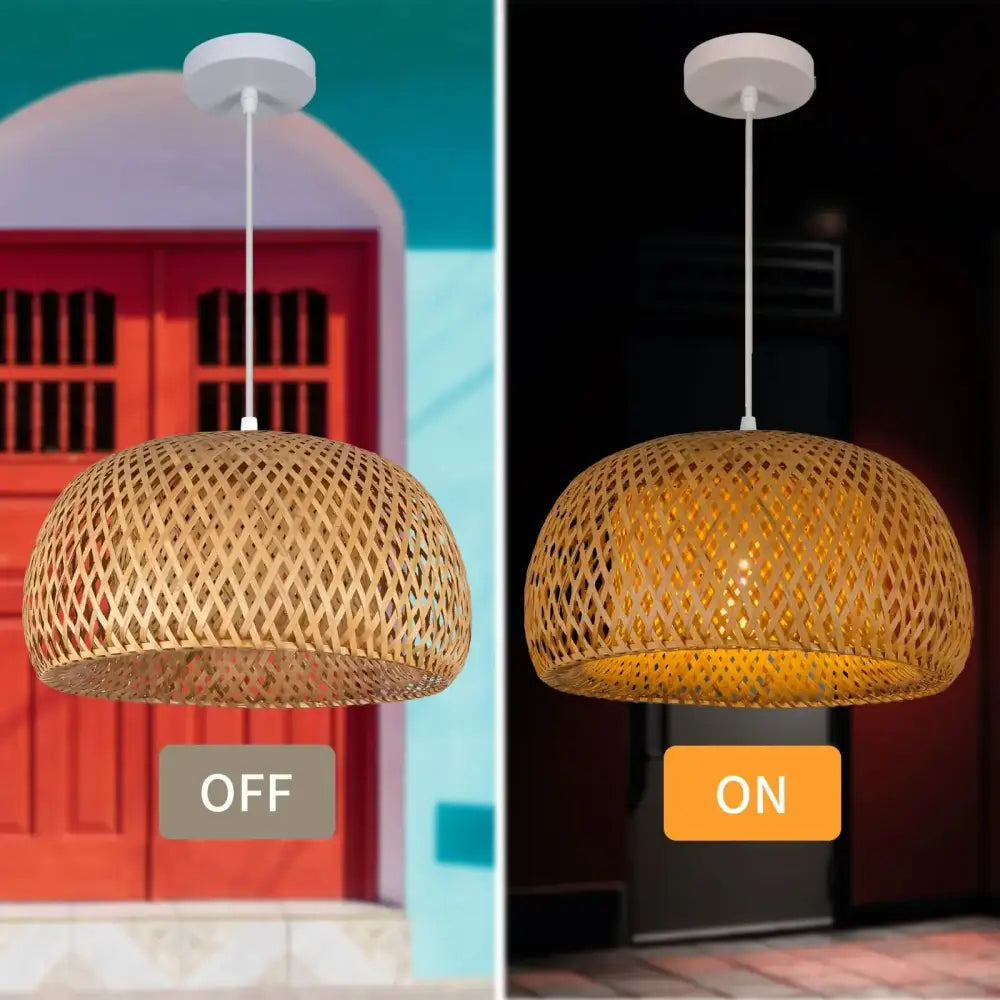 Golden Bamboo Pendant Light