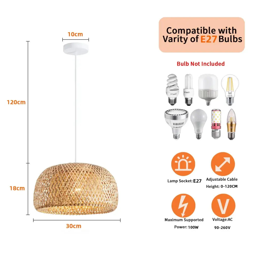 Golden Bamboo Pendant Light