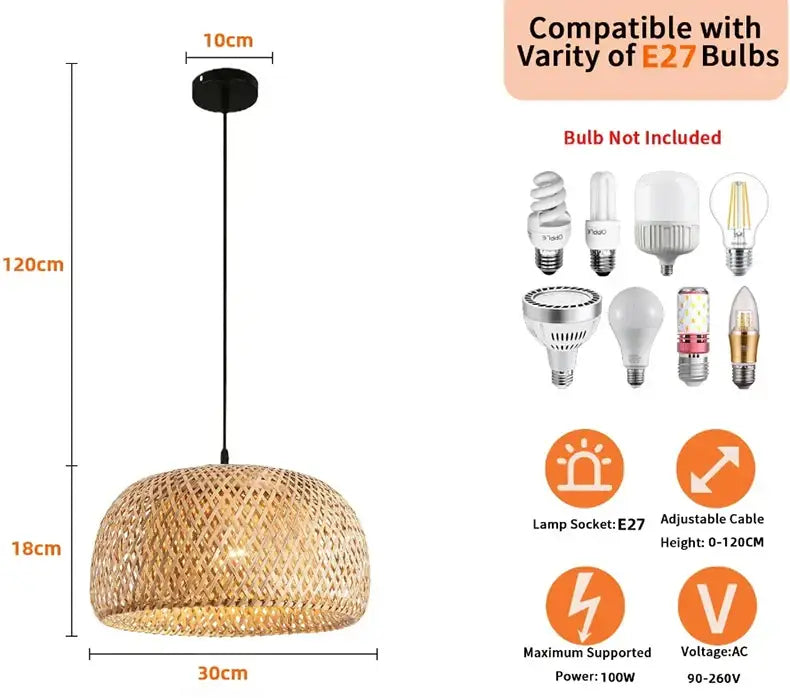 Bamboo Lantern Pendant Light
